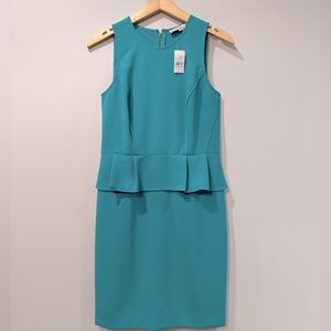 Ann Taylor LOFT peplum Waist Dress In Turquoise